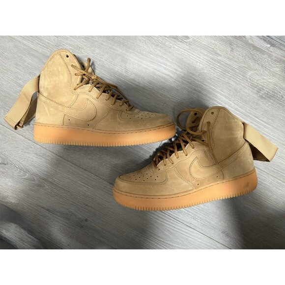 Nike Air Force 1 ’07 Flax Wheat Nubuck Men’s Size 8 (882096-200) –Classic No Box - Picture 5 of 8